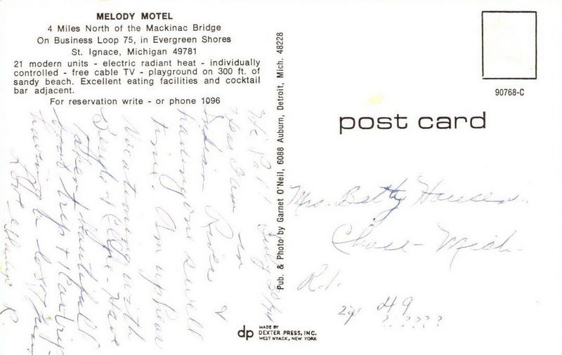 Melody Motel - Vintage Postcard